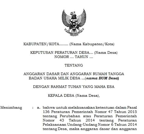 Surat keputusan sangat penting inilah rekomendasi contoh surat keputusan yang baik dan benar, bisa dipraktekan dalam dinas, organisasi dan lanya. Contoh Perdes dan Keputusan Kepala Desa Tentang BUM Desa ...
