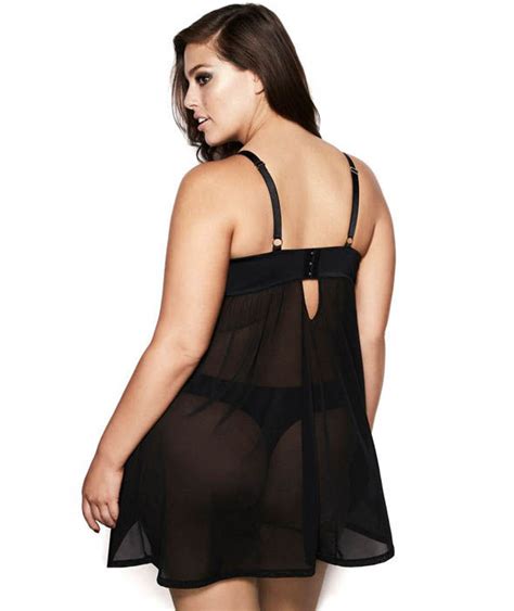 Ashley Graham Gave A Glimpse Of Her Bottom In The Sheer Nightie