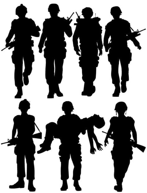 Soldiers Silhouettes Vector Set Eps Uidownload
