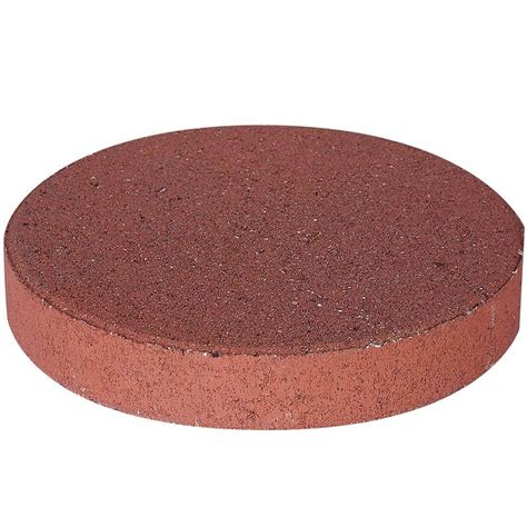 Pavestone 12 In X 12 In Red Round Concrete Step Stone 71351 The