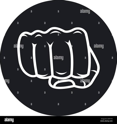 Punch Hand Icon Vector Illustration Design Template Stock Vector Image