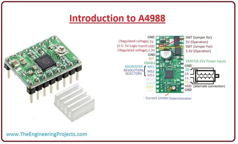 A4988 Stepper Motor Driver Module Pinout Datasheet Sp