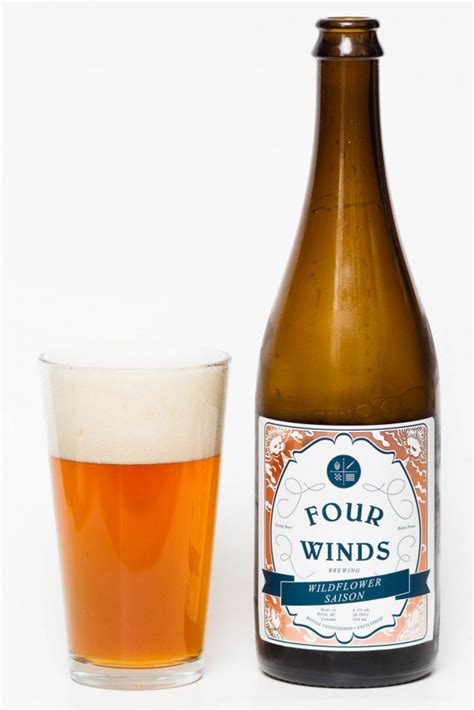 Four Winds Brewing Co Wildflower Saison Beer Me British Columbia