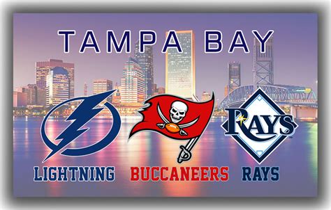 Tampa Bay Lightning Buccaneers Rays Tampa City Flag 90x150cm 3x5ft Banner Hockey Nhl
