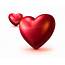 Two Red Hearts 3D  HD Love Wallpaper
