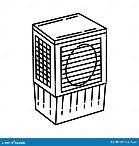 Air Cooler Icon Doodle Hand Drawn Or Outline Icon Style Stock Vector