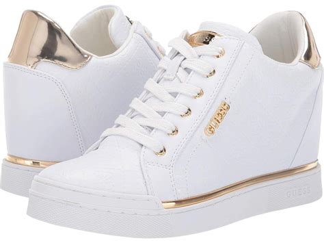 Guess Guess Womens Guess Leather Low Top Lace Up Fashion Sneakers