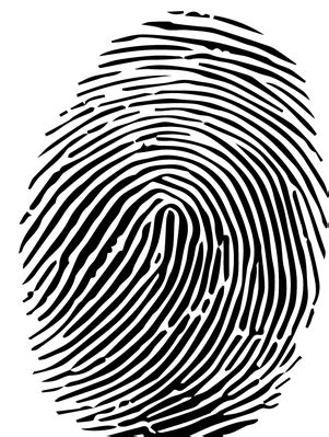 Royalty free clipart illustration of a black and white frog foot print. Fingerprint clipart - Clipground