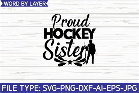 Proud Hockey Sister Svg Grafik Von Anjel Resmi · Creative Fabrica