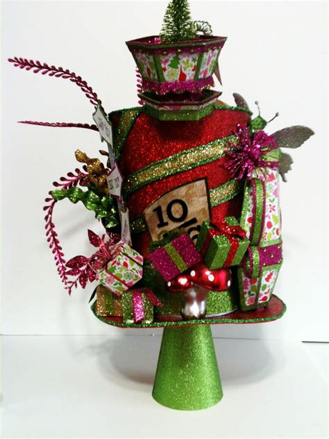 Alice In Wonderland Mad Hatter Hat Christmas Tree Topper Made