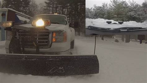 Gmc Sierra 3500 Duramax Snow Plowing Parking Lot Youtube