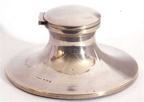 Lot 15 George Vi Silver Capstan Inkwell Of Typical