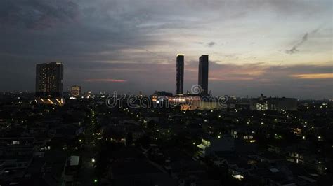 Sunset In Surabaya Stock Image Image Of City Sunset 265045463