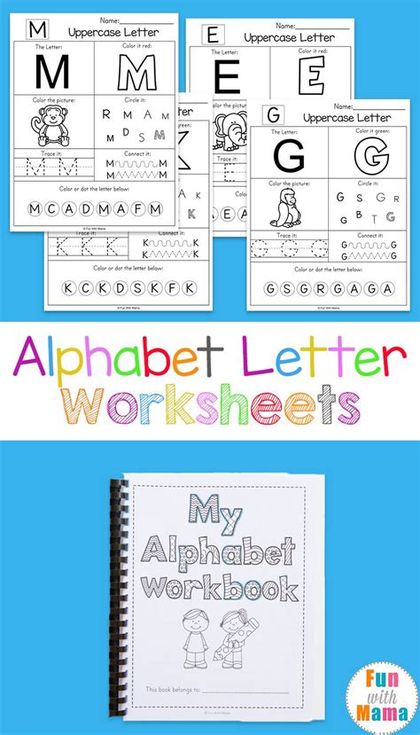 With the worksheets on the pages below, children will practice printing and recognizing letters. Printable Alphabet Worksheets To Turn Into A Workbook | Alphabet letter worksheets, Alphabet ...