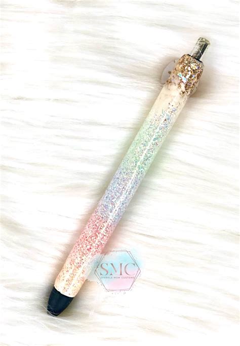 Personalized Beach Glitter Pen Inkjoy Gel Pen Summer Beach Etsy