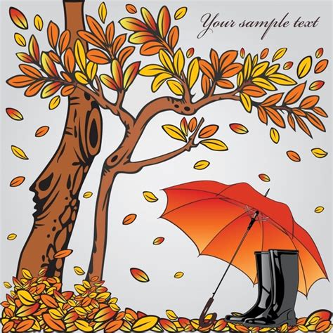 Autumn Leaves Vector Cartoon Free Vector In Encapsulated Postscript Eps