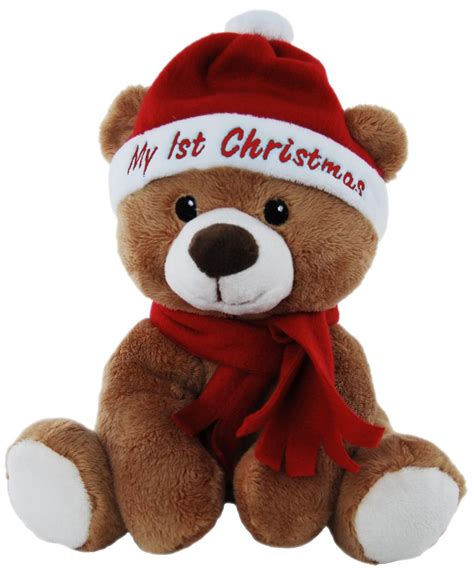 My 1st Christmas Teddy Bear with Scarf | Christmas soft plush toy