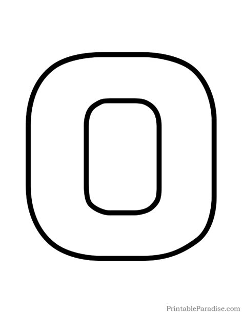 Printable Letter O Outline Print Bubble Letter O