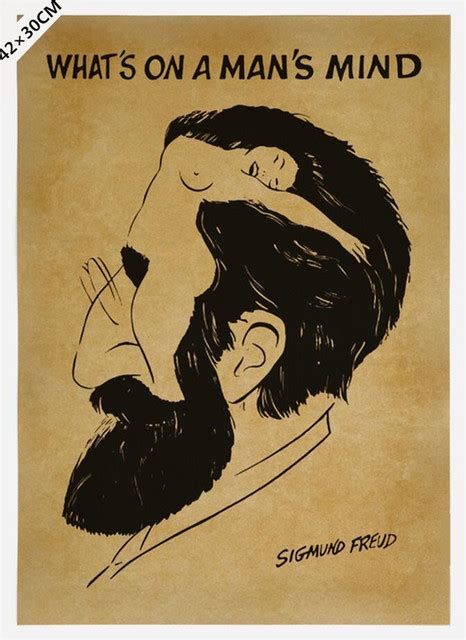 Vintage Classic Sigmund Freud Whats On A Mans Mind Poster Home Decor