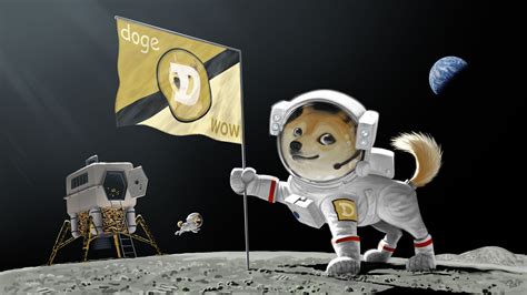 Doge Dog Astronaut Meme Moon Landing Earth Planet Flag Wallpaper 2560x1440 218921 Wallpaperup