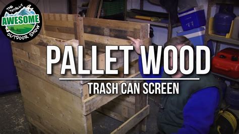 Make A Pallet Wood Trash Can Screen Cheap And Easy Ta