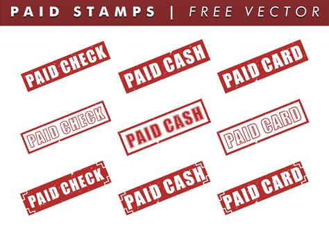 Paid Stamps Free Vector 94686 Vector Art At Vecteezy