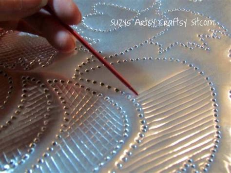 tin sheet punched crafts sheets cookie craft aluminum punch using faux tutorial metal recycled disposable patterns cans foil feature friday