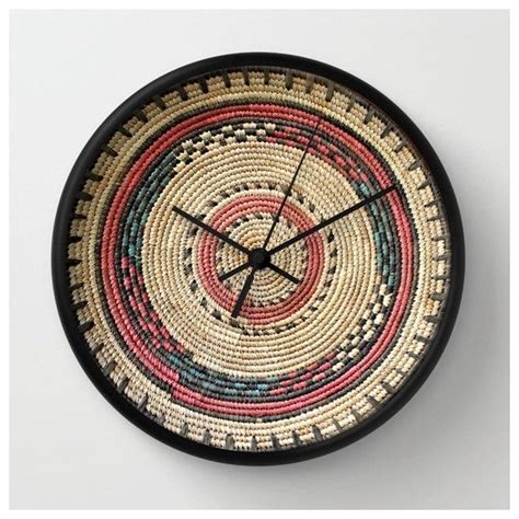 Round Wall Clock African Art Design Featuring The Design Etsy Round