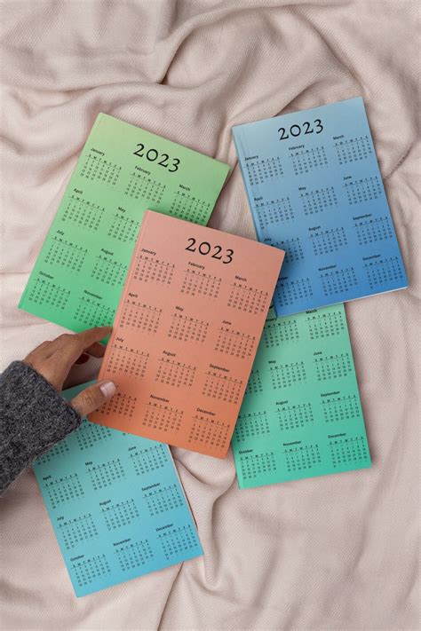 2023 Year At A Glance Calendar Printable Yag Calendars 10 Etsy
