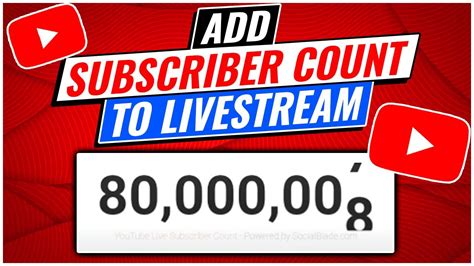 Add Live Subscriber Count To Livestreams Tutorial Youtube
