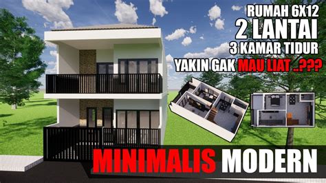Desain rumah minimalis 2 lantai sederhana. DESAIN RUMAH UKURAN 6X12 2 LANTAI | 3 KAMAR TIDUR ...