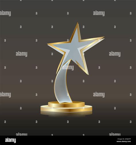 Glass Trophy Award First Place Prize Plaque Stock Vector Image And Art