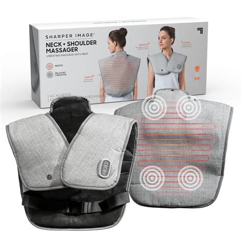 Sharper Image Heated Neck And Shoulder Massager For Pain Relief