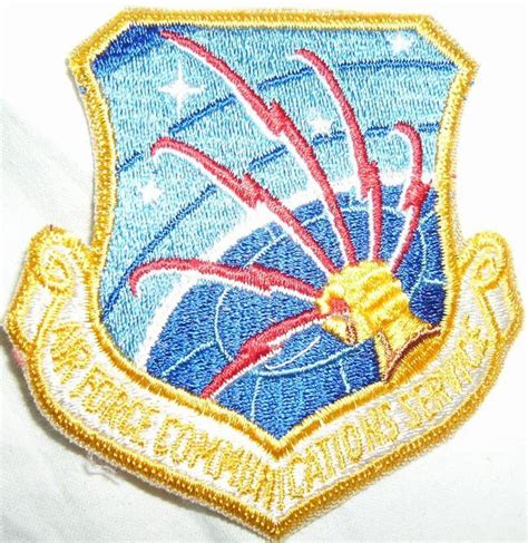 Air Force Communications Service Tygmärke Färg Patchar Rank And Märken