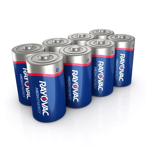 HIGH ENERGY™ D 8-Pack Alkaline Batteries & Rayovac