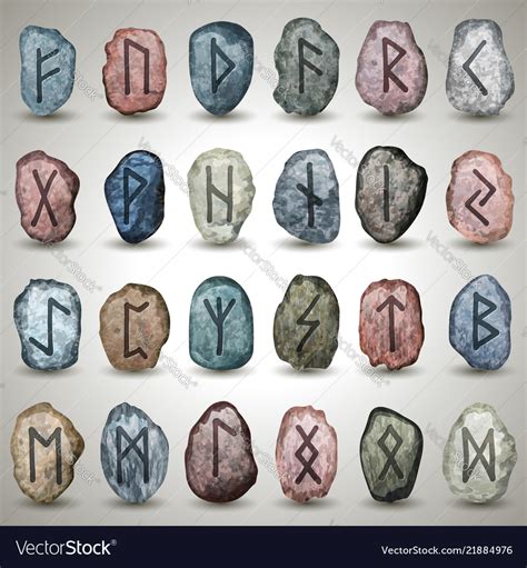 Scandinavian Stone Runes Royalty Free Vector Image