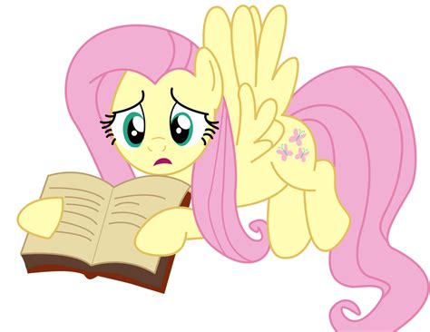 fluttershy with a book by paulysentry on deviantart