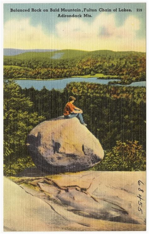 Balanced Rock On Bald Mountain Fulton Chain Of Lakes Adirondack Mts