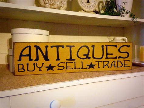 Antiques Buy Sell Trade Primitive Wood Sign Primitive Antiques