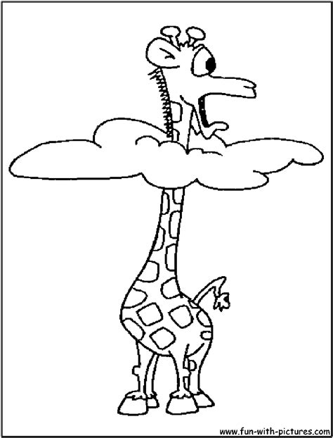 Gambar Giraffe Coloring Pages Free Printable Colouring Kids Cartoon