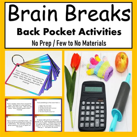 Brain Break Activity Cards Hands On Teaching Ideas