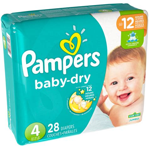 Pampers Baby Dry Size 4 22 37lb Jumbo Pack 28ct Pkg Garden Grocer