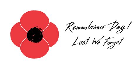 Anzac Day Vector Banner Red Poppy Flower Illustration And Lettering