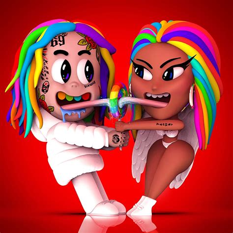 6ix9ine And Nicki Minaj Trollz Poster 14 X 14 Music