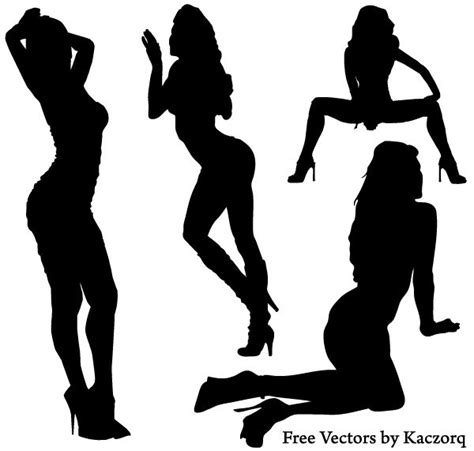 Free Vector Girls Silhouettes Silhouette Cartoon Silhouette Girl Silhouette
