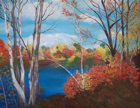 Autumn Reflections Painting By Nancy Craig
