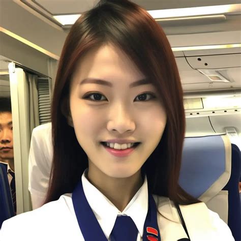 Young Taiwanese Flight Attendant Id Photo Muse Ai