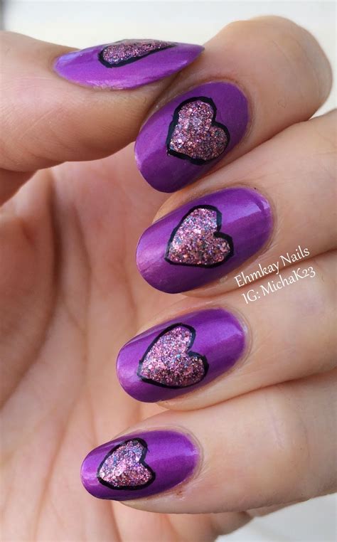 ehmkay nails: Heart Cut Outs with Blue-Eyed Girl Lacquer