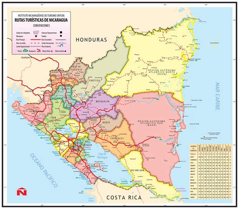 Nicaragua Mapas GeogrÁficos De Nicaragua