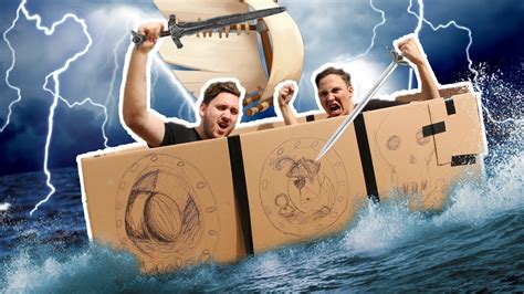Giant Pirate Boat Box Fort Insane Box Fort Challenge Youtube